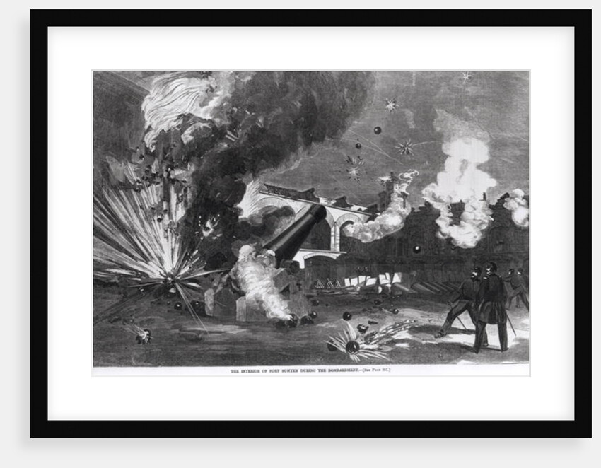 The Interior of Fort Sumter During the Bombardment, 12th April 1861 by American School