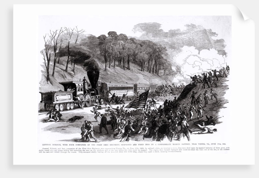 General Schenck with Four Companies of the First Ohio Regiment, Surprised and Fired into by a Confederate Masked Battery by American School