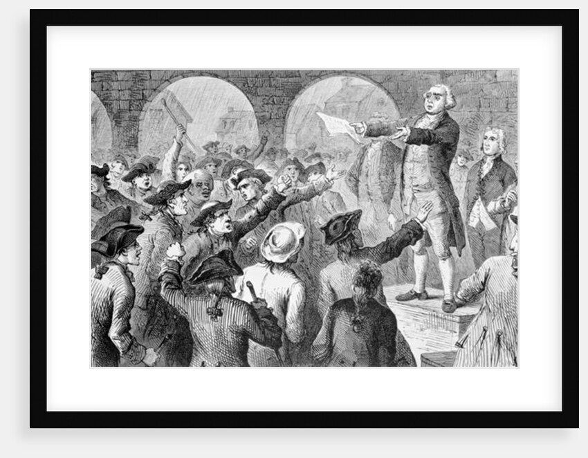 John Lamb speaking at the Sons of Liberty Meeting at New York City Hall Concerning the Landing of British Tea in New York by American School