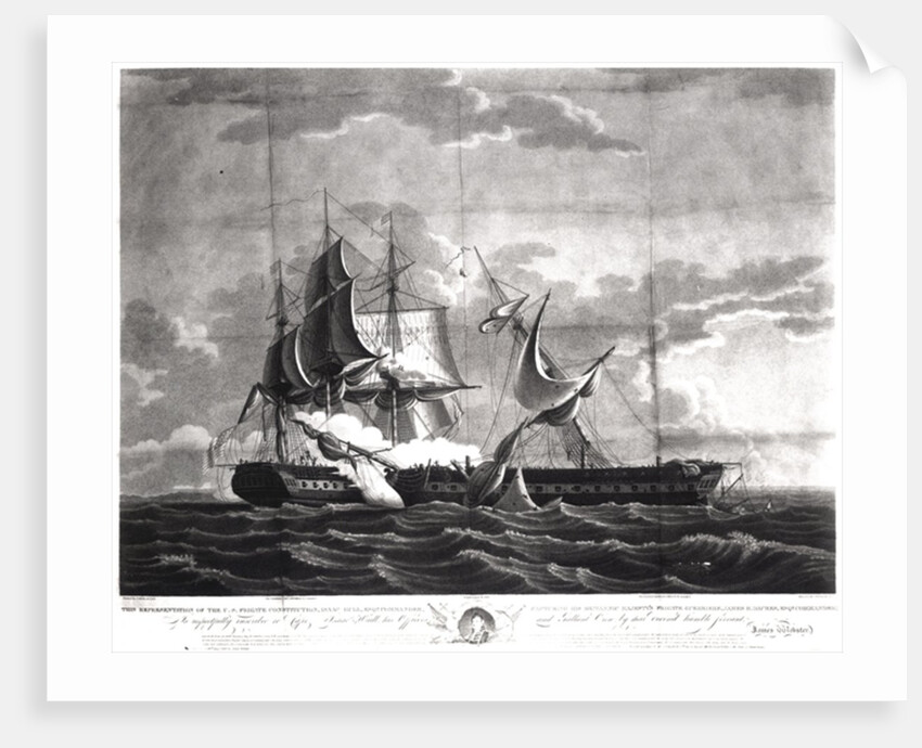 Representation of the US frigate, Constitution by Thomas (after) Birch