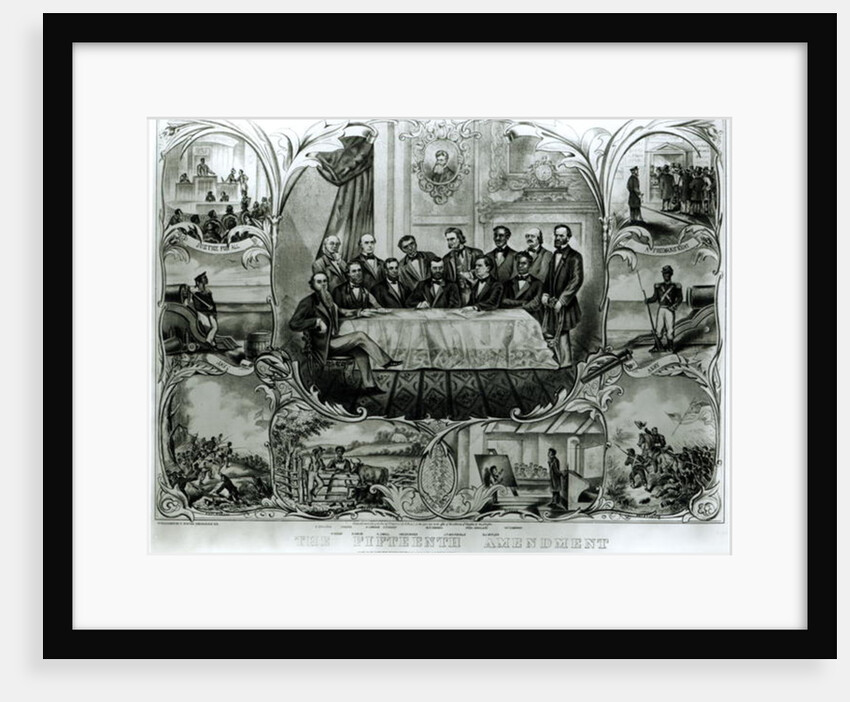 The Fifteenth Amendment, signed by President Ulysses S. Grant March 1870 by American School