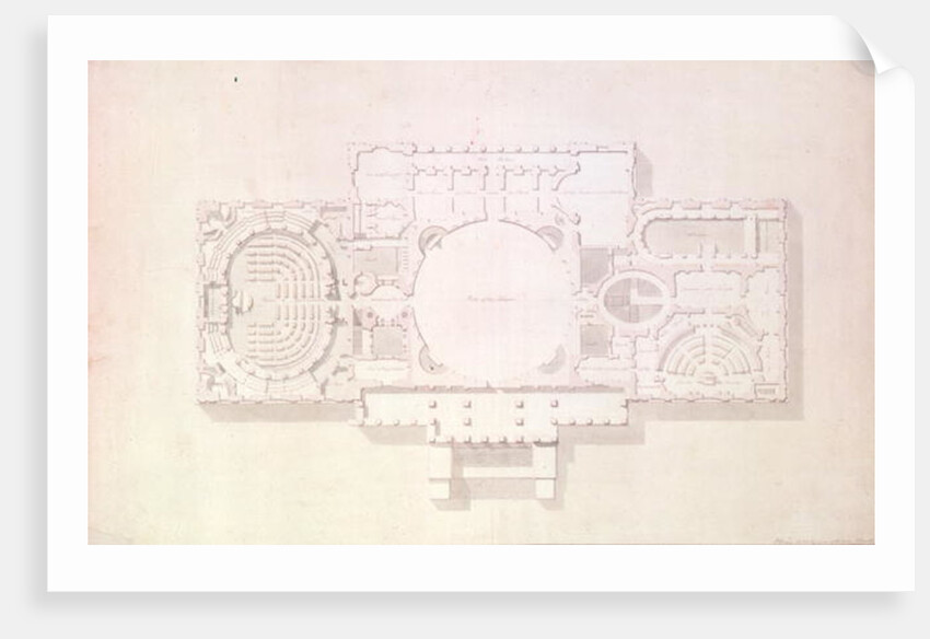 Plan of the Principal Story of the Capitol, U.S., 1806 by Benjamin Henry Latrobe