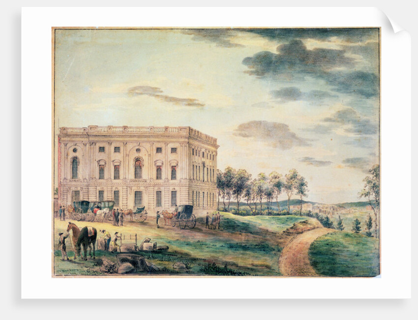 A View of the Capitol of Washington before it was Burnt Down by the British, c.1800 by William Russell Birch