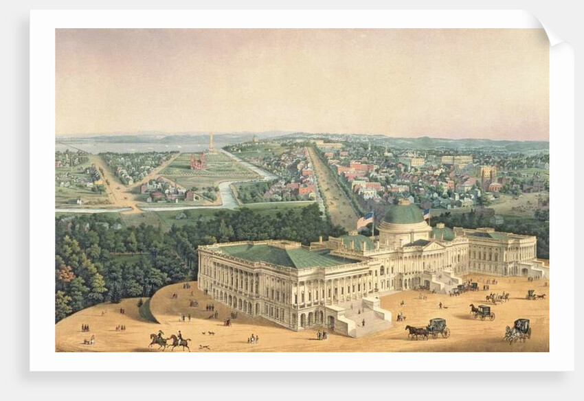 View of Washington, pub. by E. Sachse & Co., 1852 by Edward Sachse
