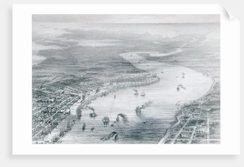 Bird's-Eye View of New Orleans by J. Wells