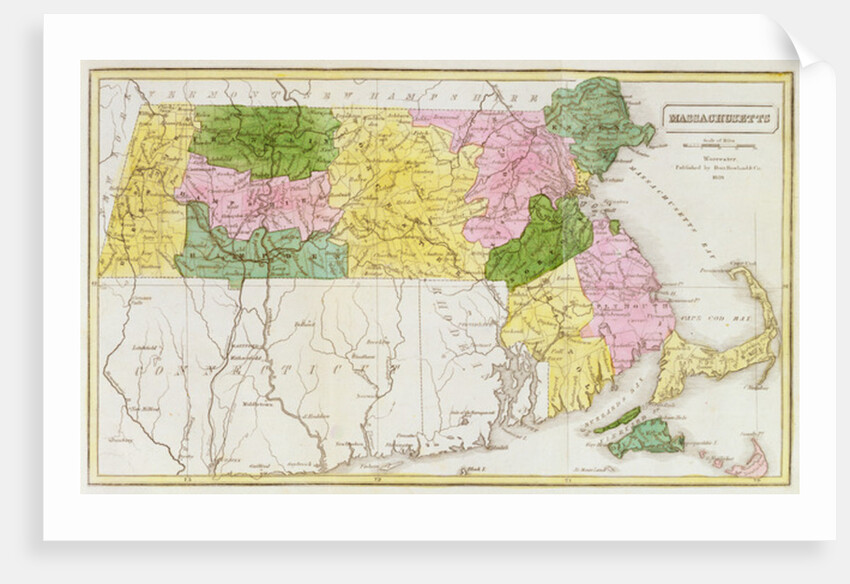 Map of Massachusetts by American School