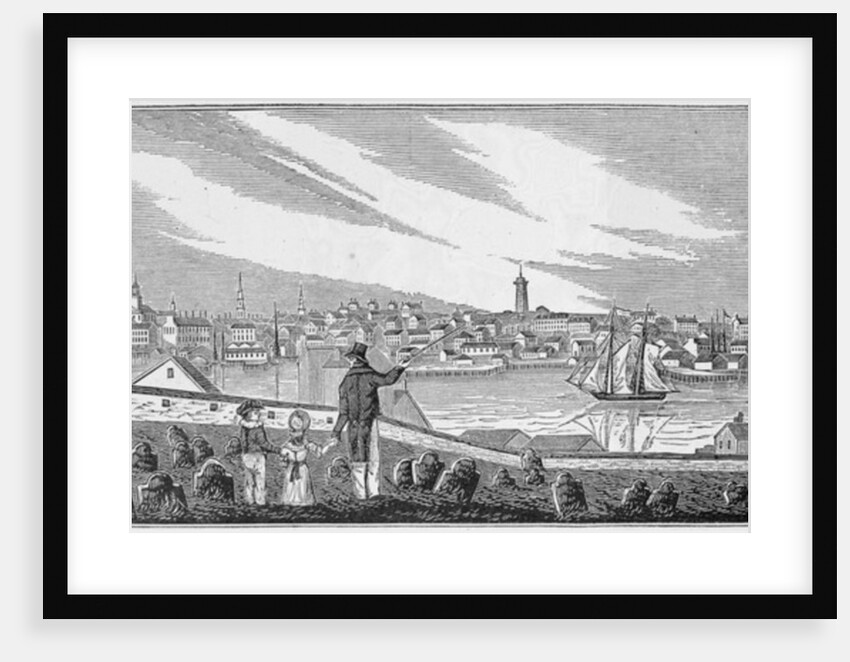 South view of Charlestown by John Warner Barber