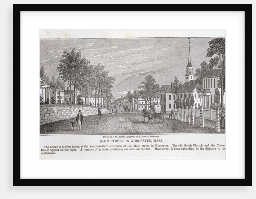 Main street in Worcester by John Warner Barber