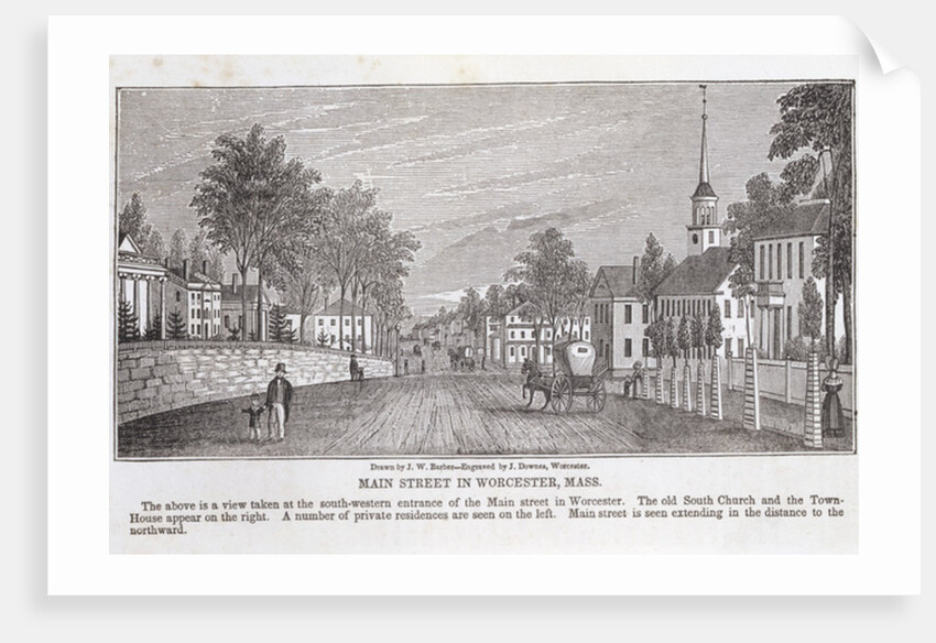 Main street in Worcester by John Warner Barber