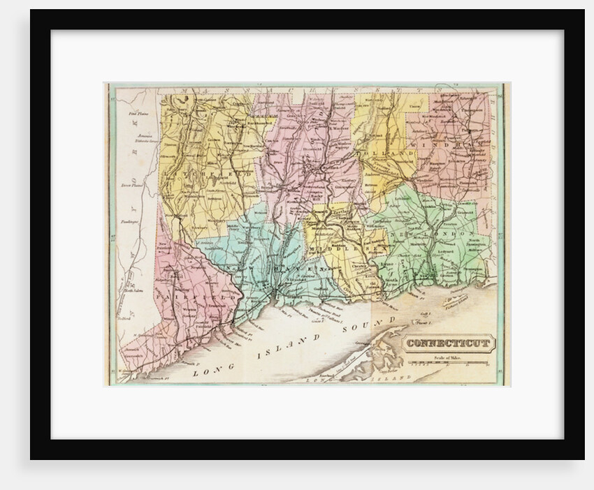 Map of Connecticut by American School