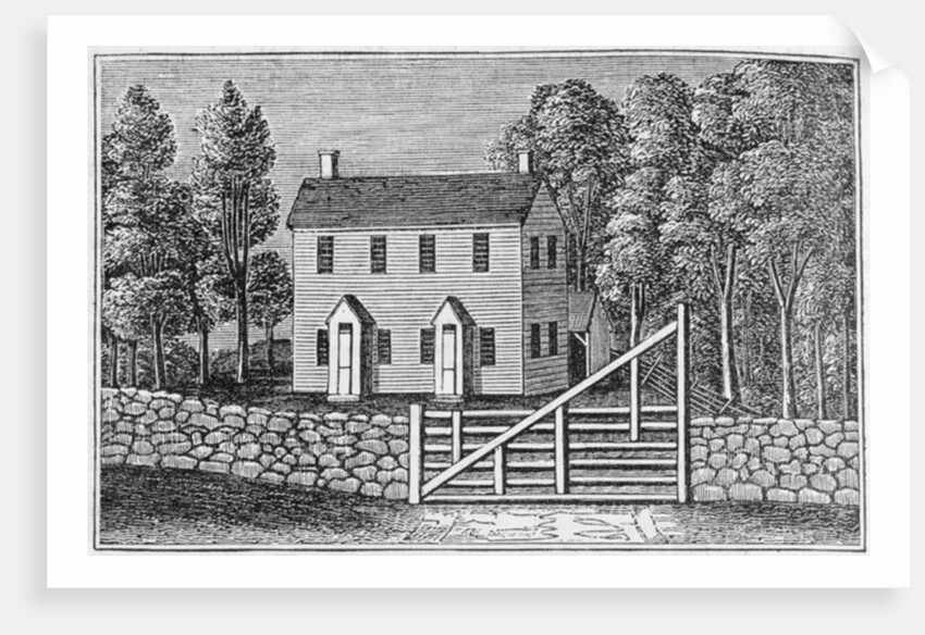 South View of the Friends' Meeting House, Pomfret by American School