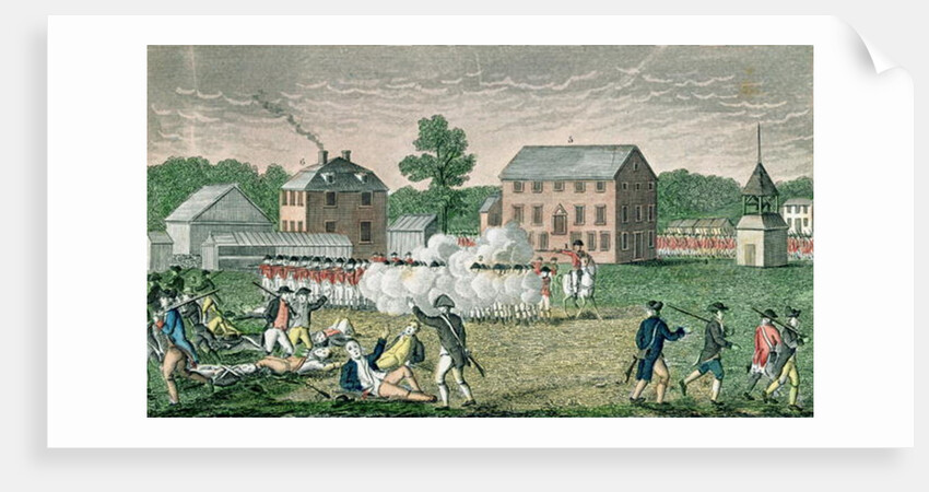 The Battle of Lexington, April 19th 1775, 1832 by American School