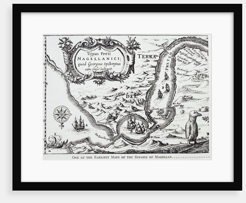 One of the earliest maps of the Straits of Magellan by Portuguese School