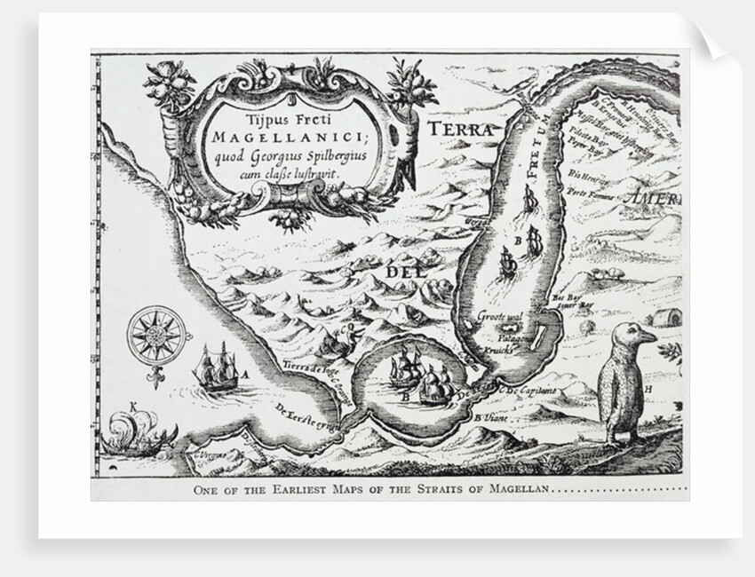 One of the earliest maps of the Straits of Magellan by Portuguese School