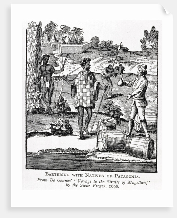 Spaniard Bartering with Natives of Patagonia by German School