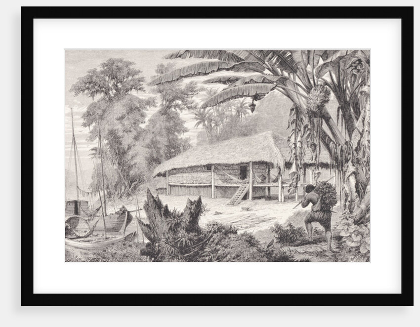 House of a wealthy India-rubber collector by American School