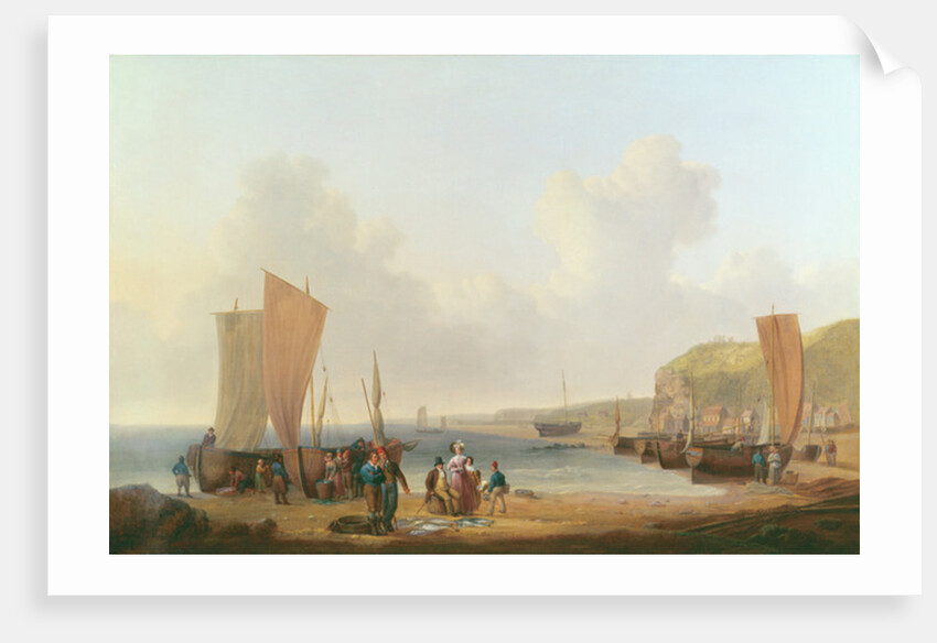 Merchant buying fish by William Anderson
