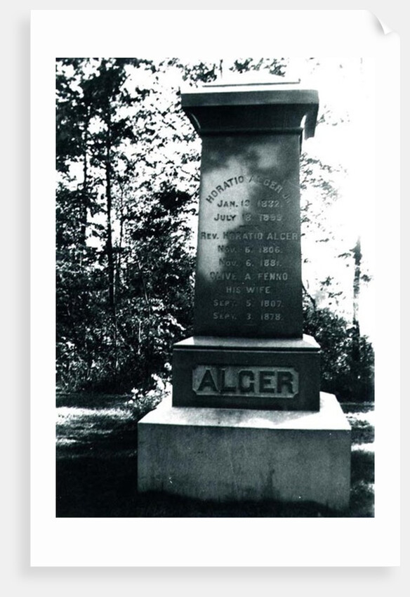 Horatio Alger's grave in Natick, Massachusetts by Anonymous