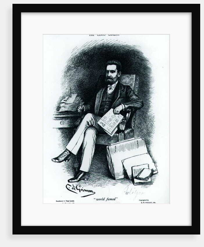 Joseph Pulitzer from 'The Curio', 1887 by C de Grimm
