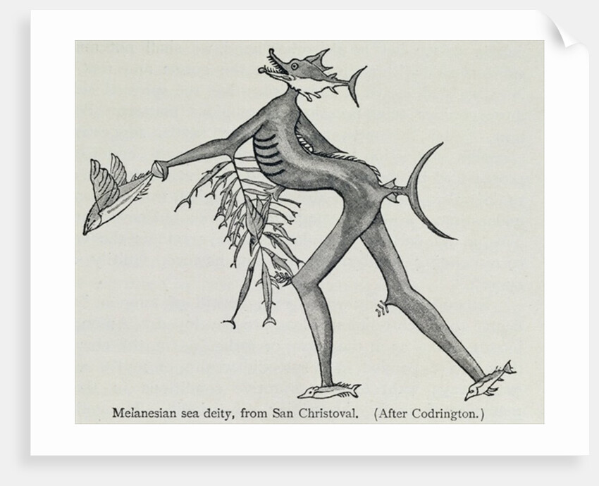 Melanesian sea deity by English School