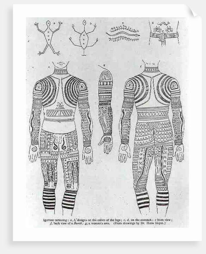 Igorrote tattooing by English School