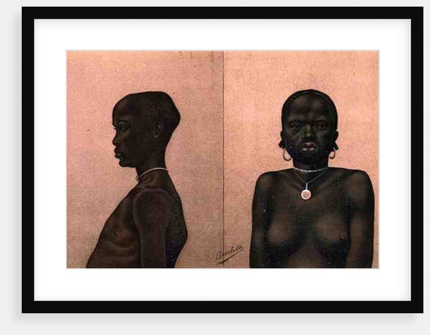 Waganda boy and Dinka girl by Richard (after) Buchta
