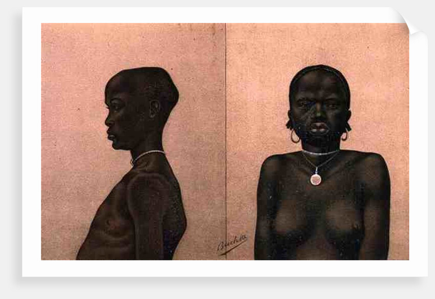 Waganda boy and Dinka girl by Richard (after) Buchta