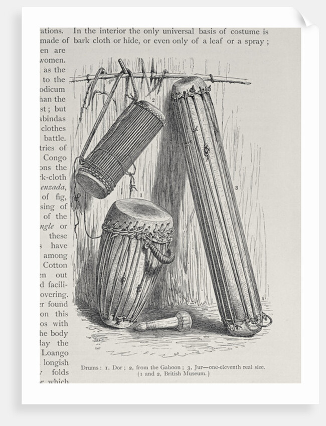 African drums by English School