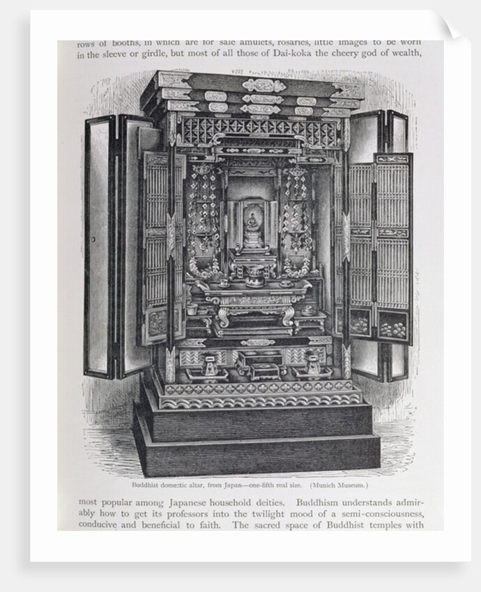 Buddhist domestic altar by English School