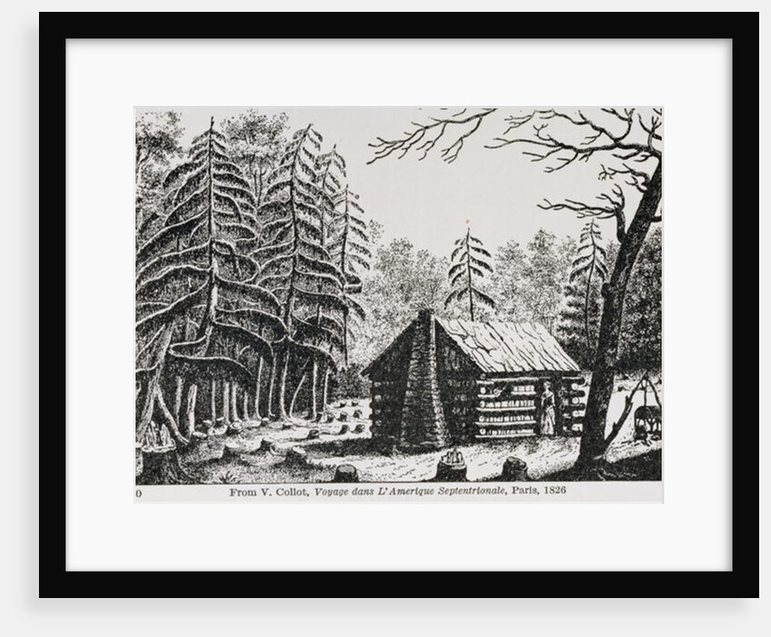 A frontier cabin by (after) American School