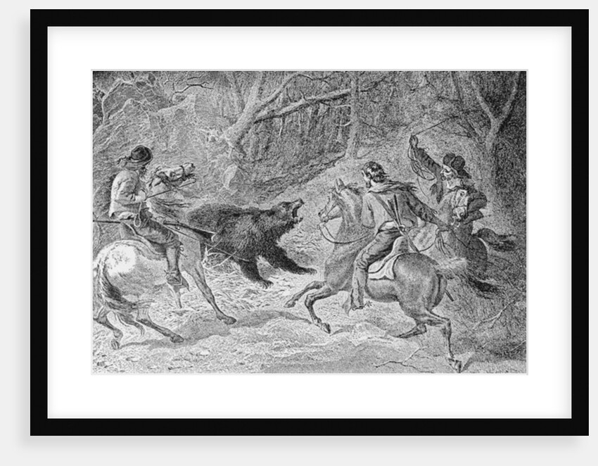 Roping a Grizzly by Felix Octavius Carr (after) Darley