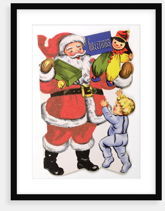 Father Christmas, Victorian Christmas card by English School