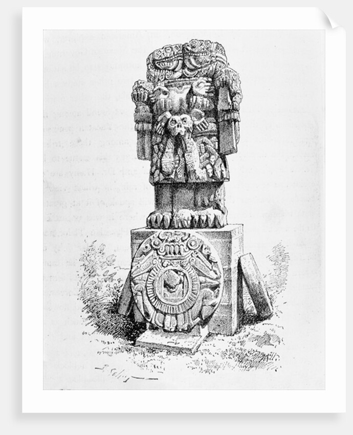 Statue of the Goddess Coatlicue by P. Sellier