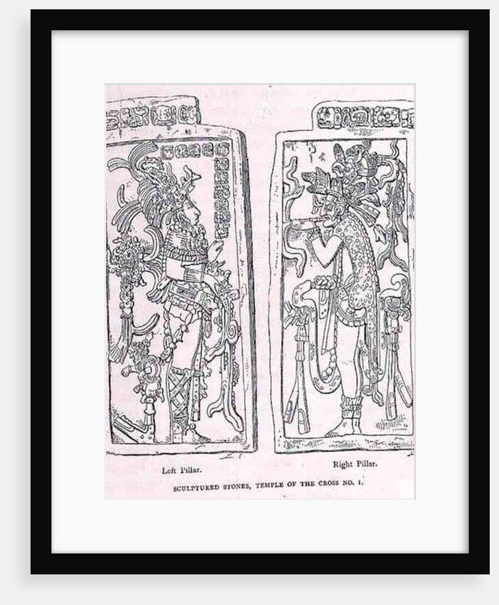 Sculptured Stones from the 'Temple of the Cross', Palenque by French School