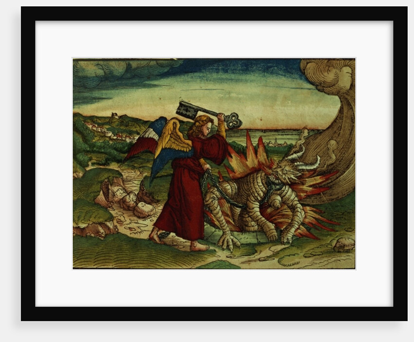 Revelation 20:18 Key of the bottomless pit by German School