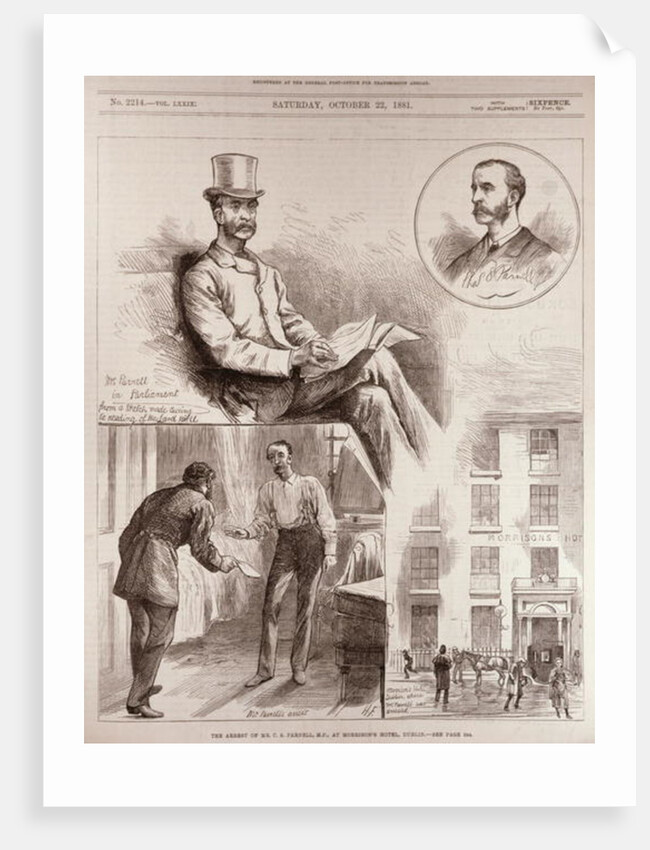 The Arrest of Mr. C.S. Parnell, MP, at Morrison's Hotel, Dublin by English School