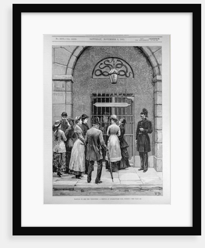 Waiting to See the Prisoners; A Sketch at Kilmainham Jail, Dublin by English School