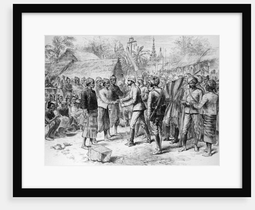 The Burmah Expedition: General Prendergast's Interview with the Officers and Remnant of the Burmese Army by English School