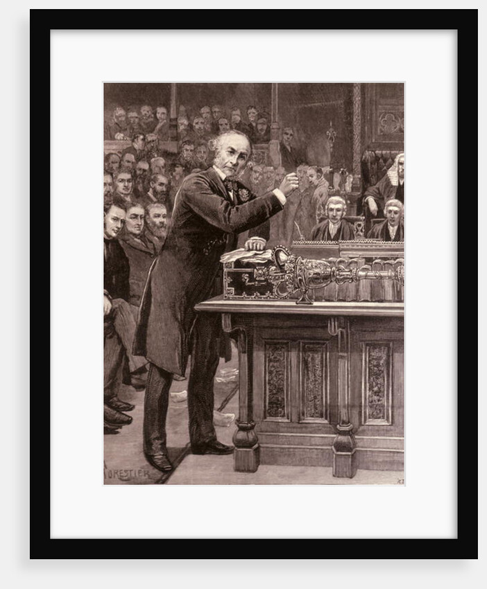 Mr. Gladstone Explaining to the House of Commons his Scheme for the Government of Ireland by English School