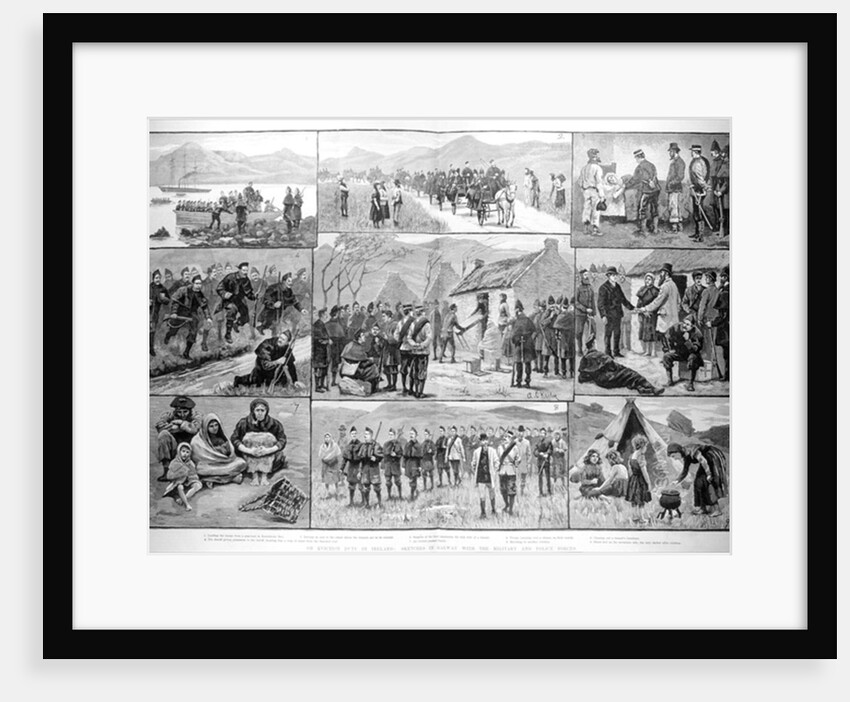 On Eviction Duty in Ireland: Sketches in Galway with the Military and Police Forces by English School