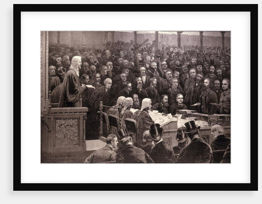 The Division in the House of Commons on the Irish Home Rule Question, 'The Ayes; 311, the Noes; 341' by English School
