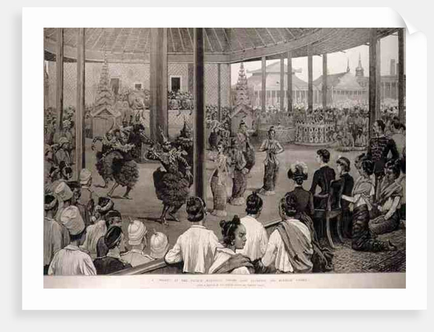 The British in Burmah: A Pooay at the Palace, Mandalay, Before Lady Dufferin and Burmese Ladies by English School