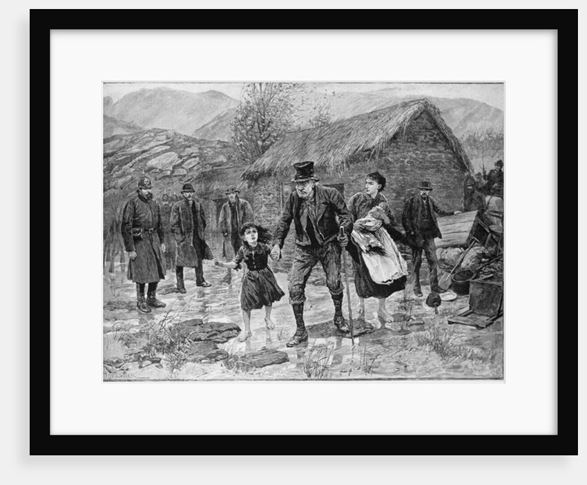 Scene at an Irish Eviction in County Kerry by Amedee Forestier