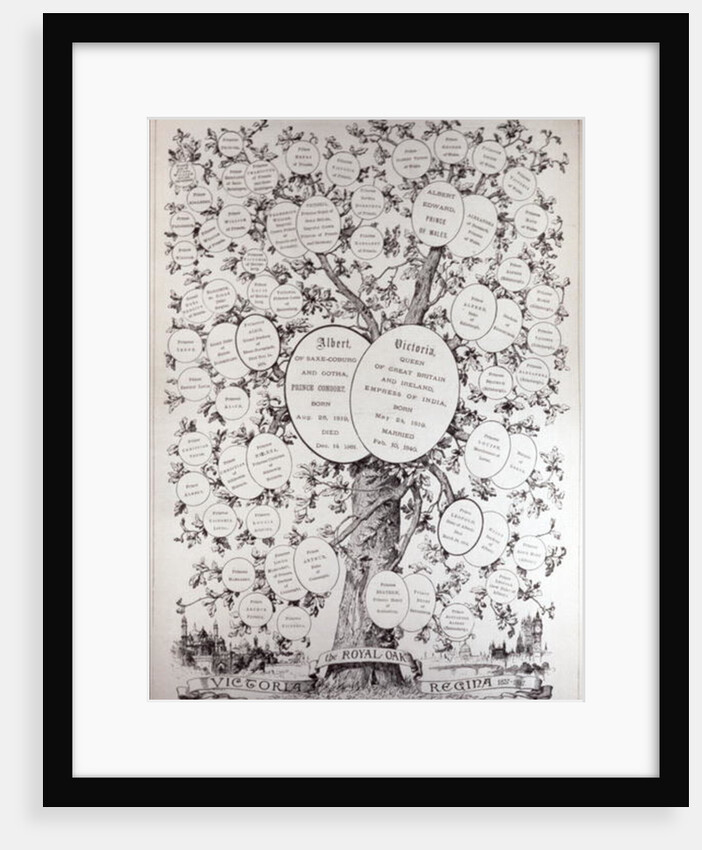 Key to Genealogical Tree, Showing the Descendants of Her Majesty Queen Victoria by English School