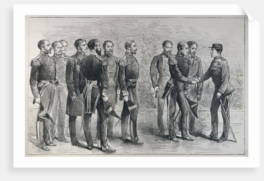 Reception of British Naval Officers by the Mikado of Japan by English School