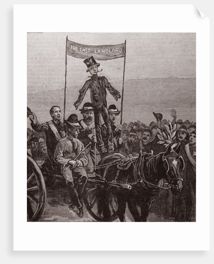 Demonstration on Mr Parnell's Estate, Avondale, Wicklow: The Effigy of the Last Landlord by English School