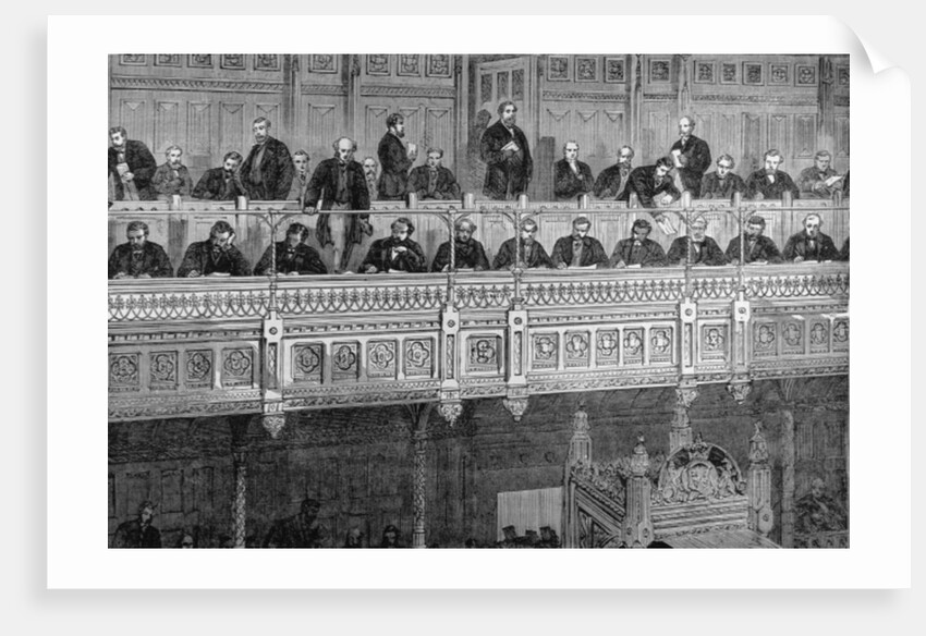 The House of Commons: The Reporters' Gallery by English School