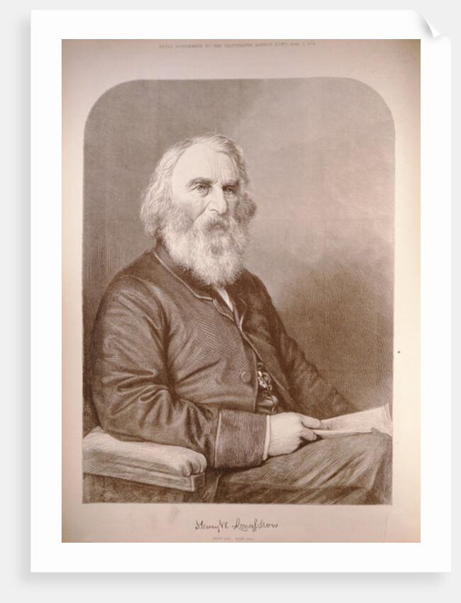 Henry Wadsworth Longfellow from 'The Illustrated London News', 12th January 1882 by English School