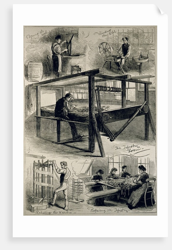 Sketches of the Royal Tapestry Manufactory at Windsor by English School