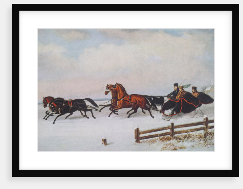 Winter Sleigh by Cornelius Krieghoff